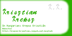 krisztian krepsz business card